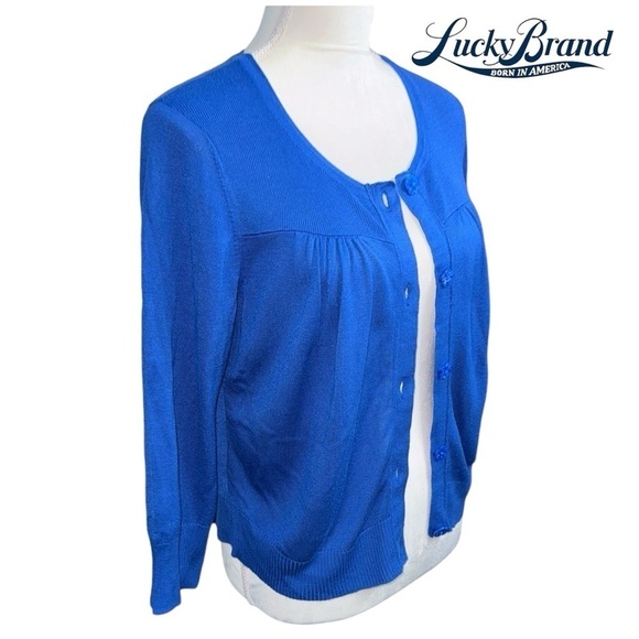 Lucky Brand Tops - Lucky Brand (EUC) Cropped Cardigan, Size Large